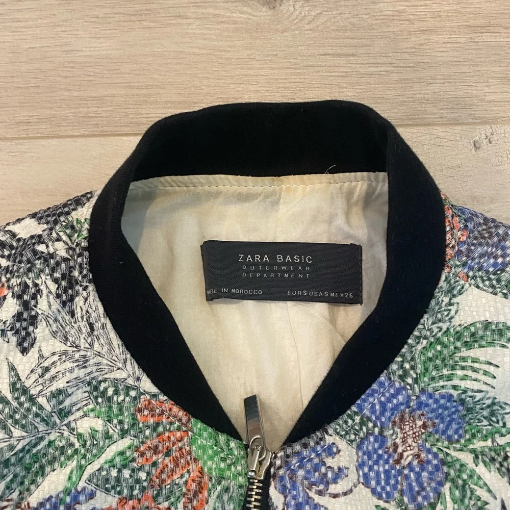 Zara Multicolor Floral Bomber Jacket - Picture 5 of 5